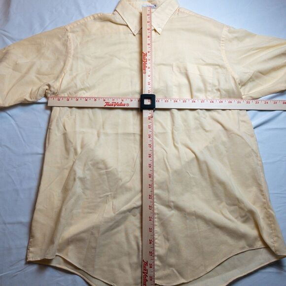 615 Collection Mens Button Up Shortsleeve Shirt Butter Yellow Single Needle - Picture 3 of 6